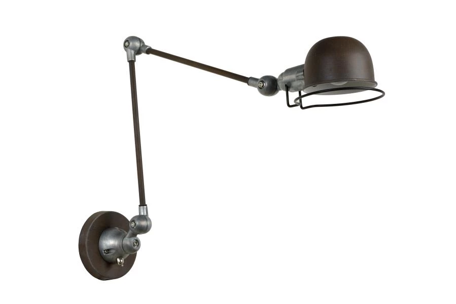 Lucide HONORE - Wall light - 1xE14 - Rust Brown - turned off